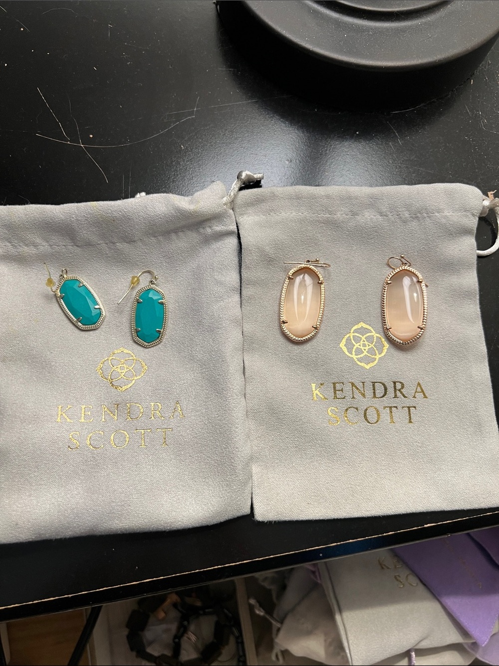 Kendra Scott Elle Earrings - Turquoise & Blush Peach